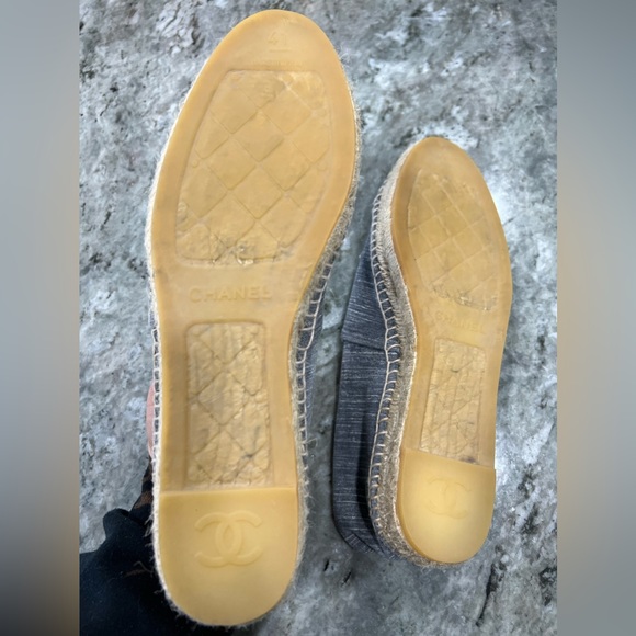 CHANEL Espadrilles Espadrille flats BRAND NEW Size 41 Size 10 Blue Grey Suede - Picture 10 of 11
